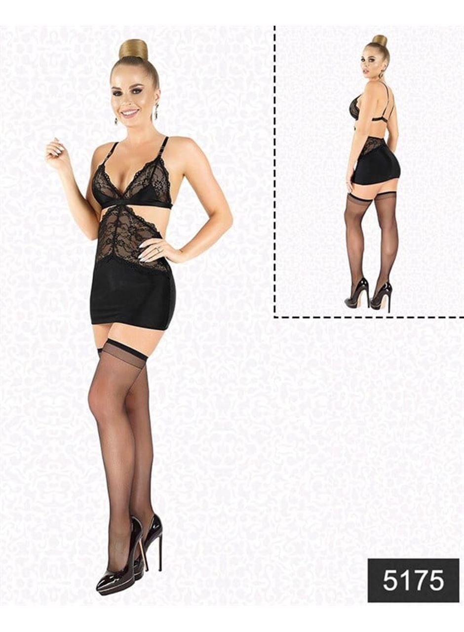 Likralı Saten Babydoll