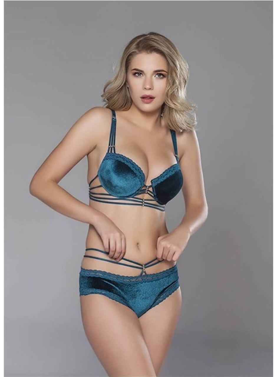 Moonlight 284 Kadife Push Up Destekli Sütyen Takımı