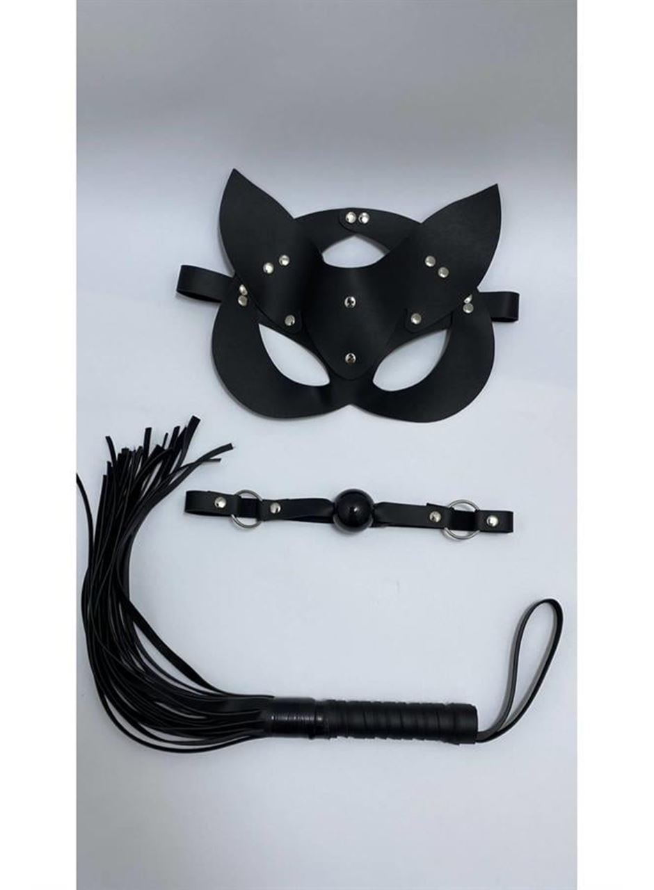 Siyah Maske Ağız Topu,3'Lü Set