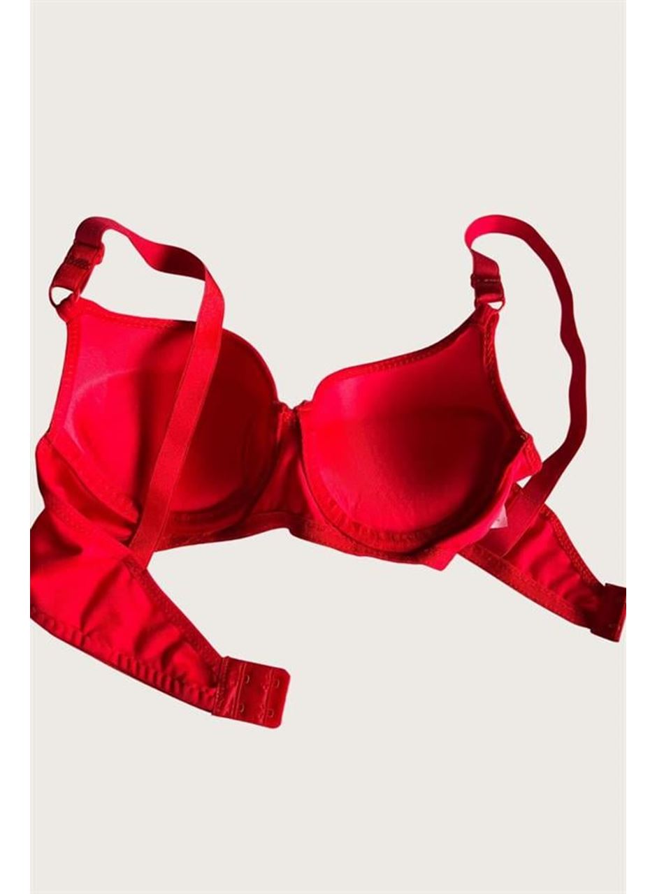 Mikro Kumaş Push Up Dolgulu Balenli Günlük Tek Destekli Sütyen