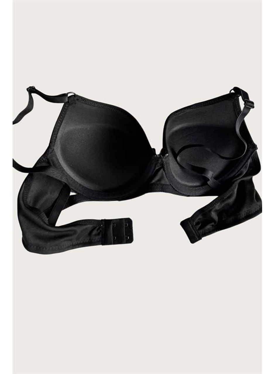 Mikro Kumaş Push Up Dolgulu Balenli Günlük Tek Destekli Sütyen