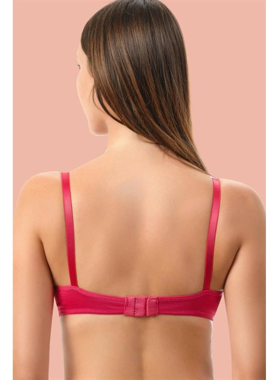 Kırmızı Dolgusuz Mikro Tek Sütyen