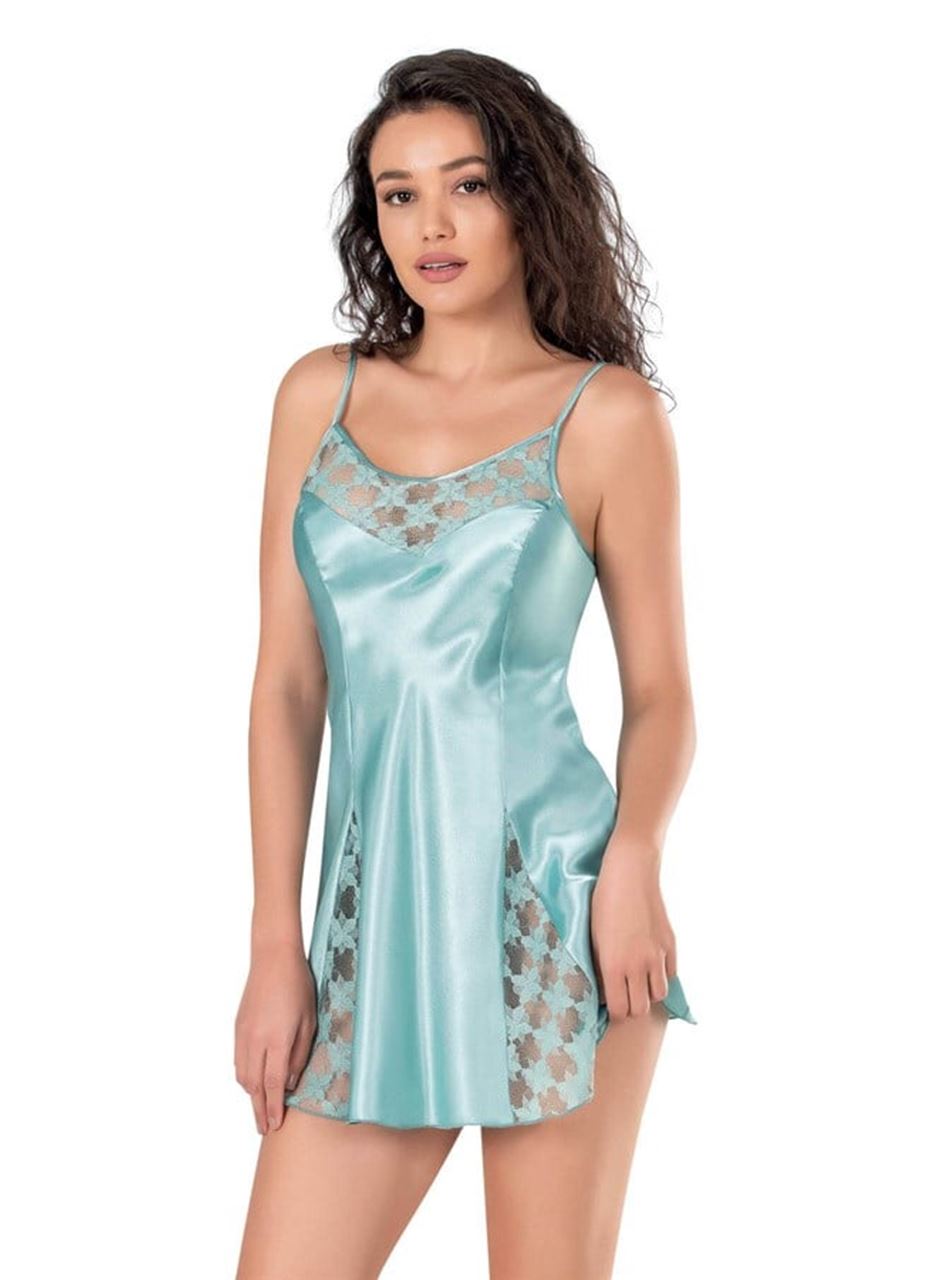 Aqua Saten Gecelik