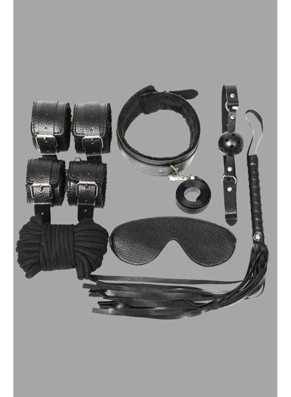 Kol Bacak İp Maske Kelepce Ağız Topu Kople Deri Set
