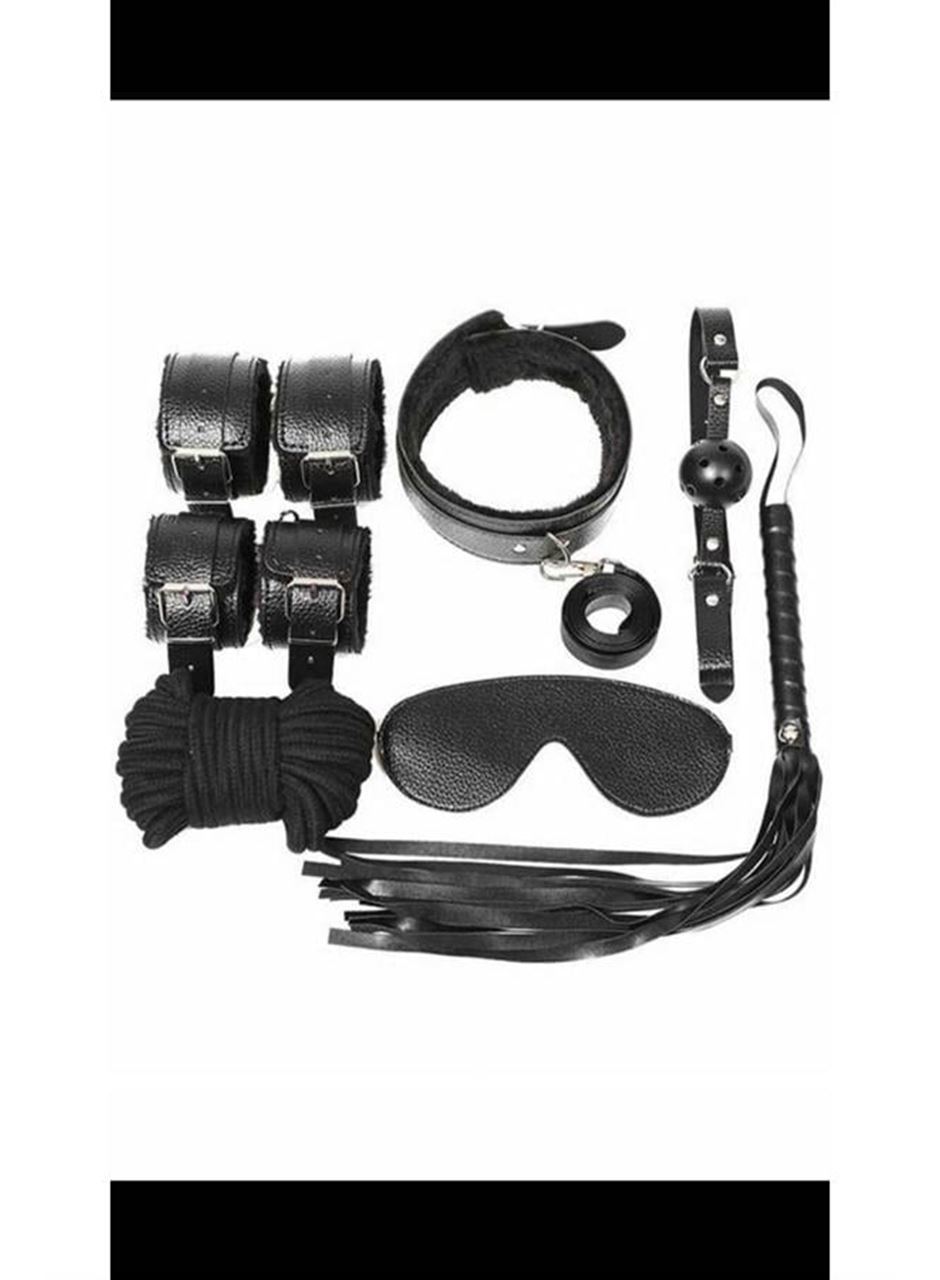 Kol Bacak İp Maske Kelepce Ağız Topu Kople Deri Set