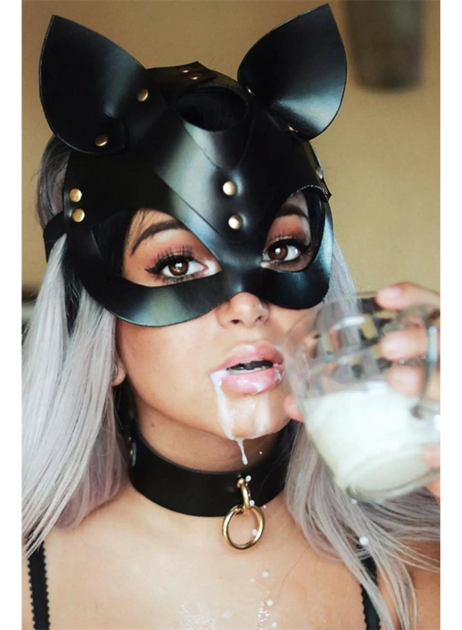 Kedi Kulak Maske ve Tasma İkili Set