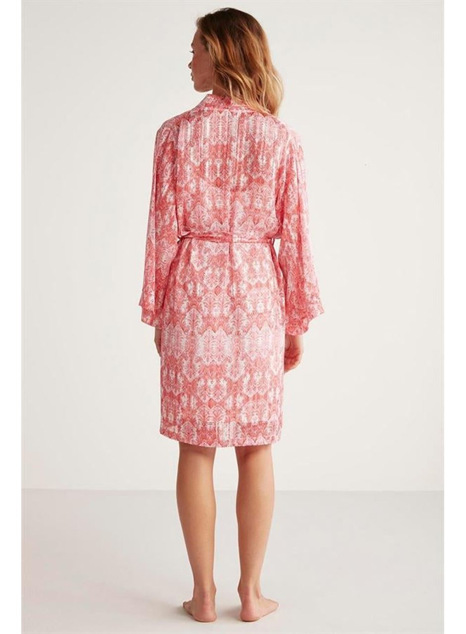 Penye Mood Desenli Sabahlık Takım