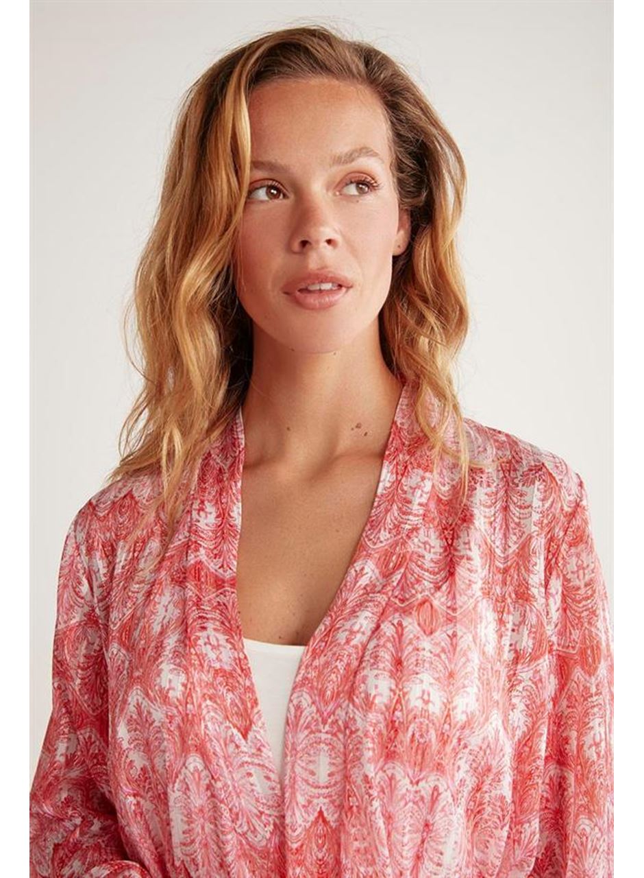 Penye Mood Desenli Sabahlık Takım