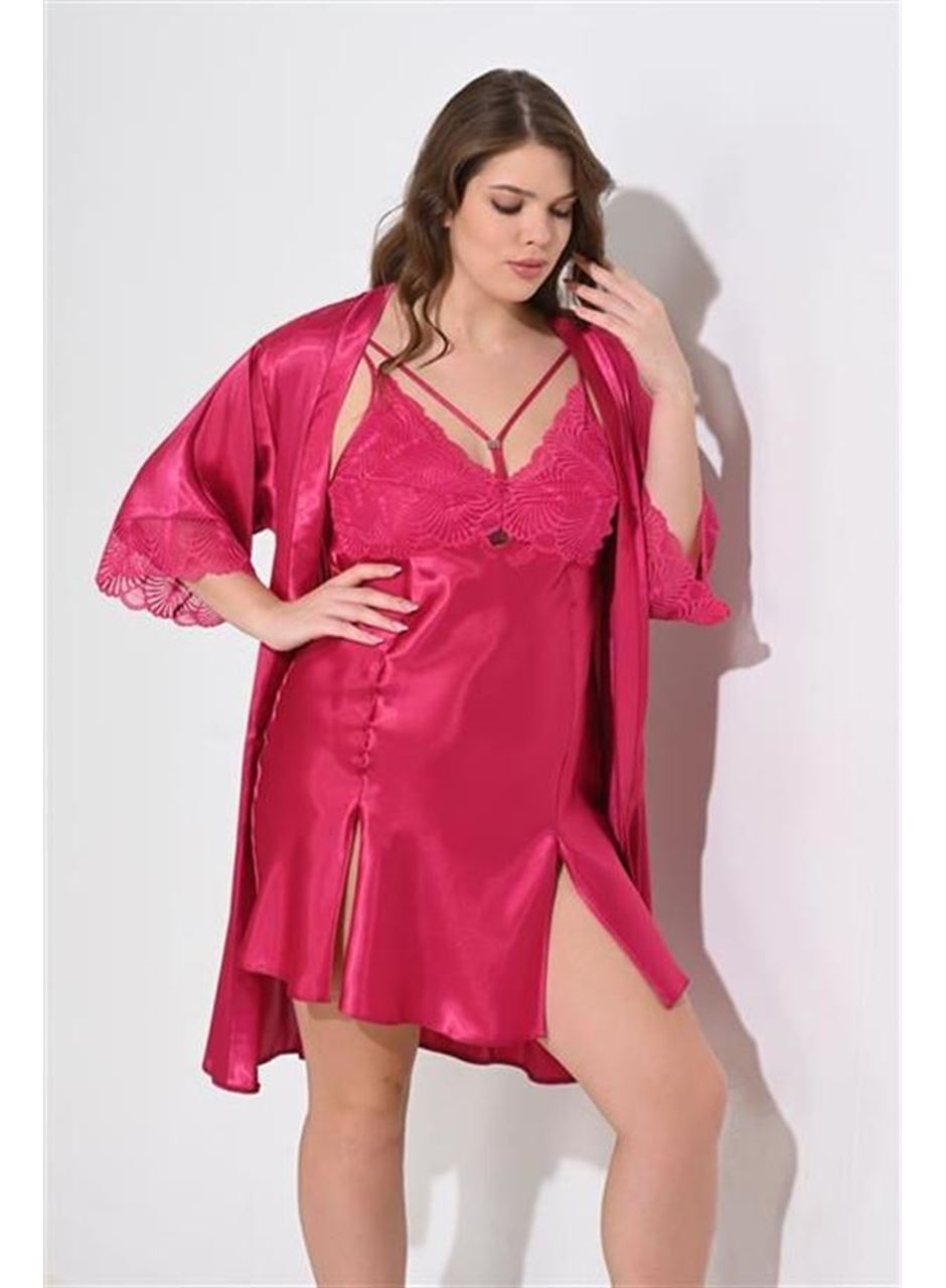 2'li Vişne Sabahlık Takımı Bigsize 6212