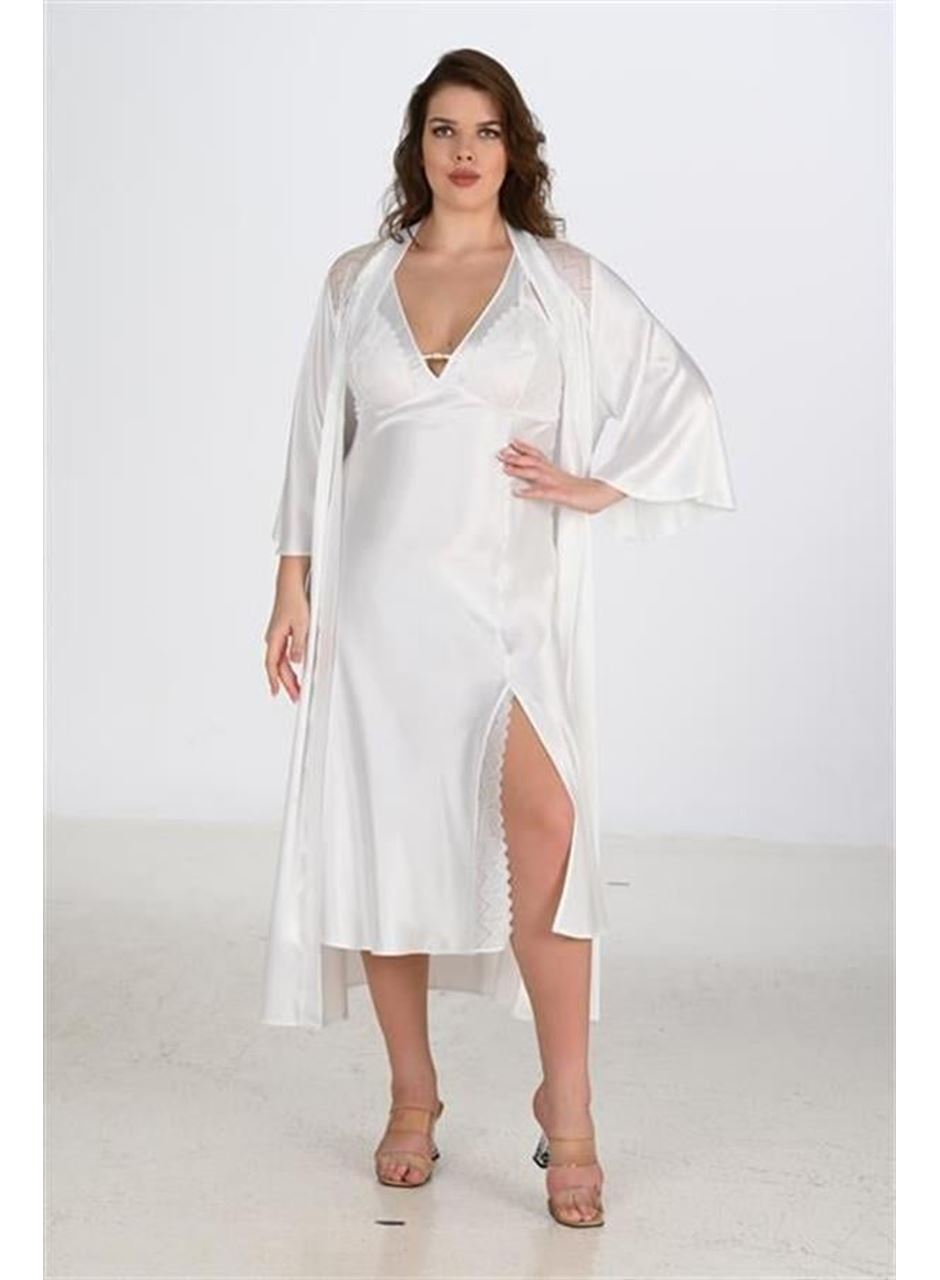 2li Ekru Sabahlık Takımı Bigsize 6224