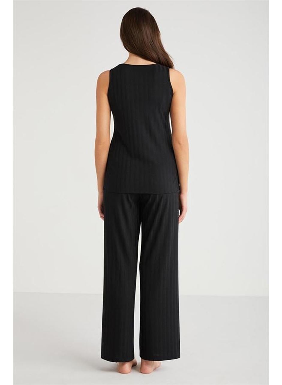 Penye Mood 3'lü Kısa Kol Sabahlık Pijama Takımı