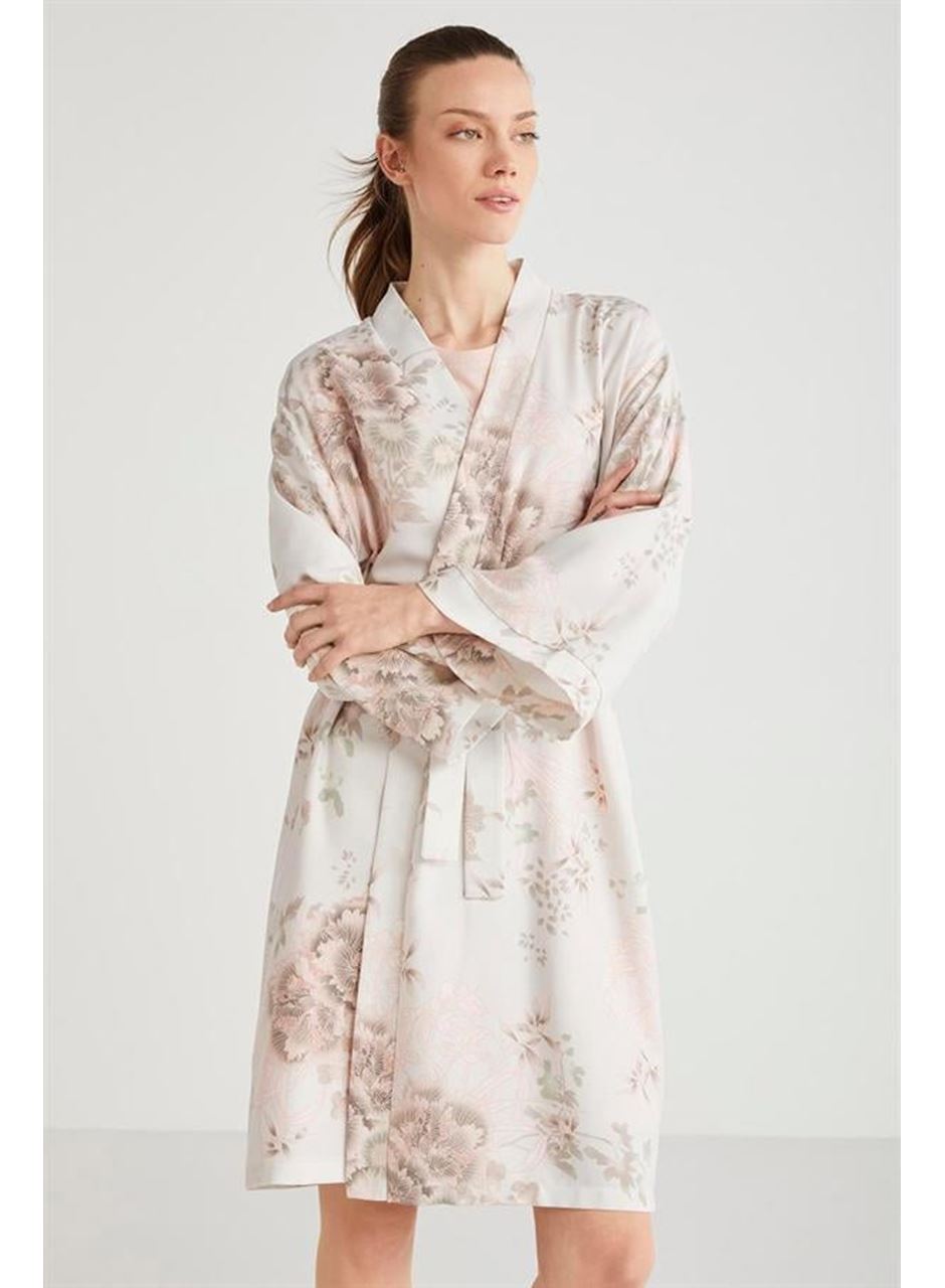 Catherine's Çiçek Desen 2'li Sabahlık Gecelik Takımı