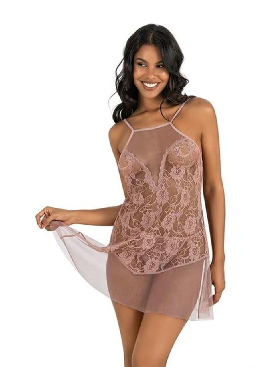 Vizon Kısa Tül Gecelik 4227