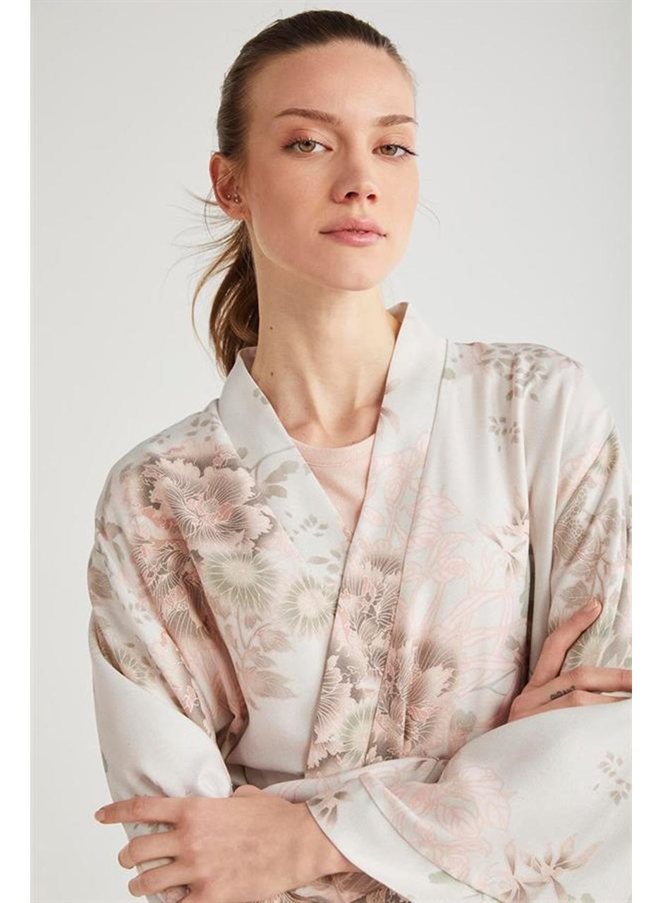 Catherine's Çiçek Desen 2'li Sabahlık Gecelik Takımı