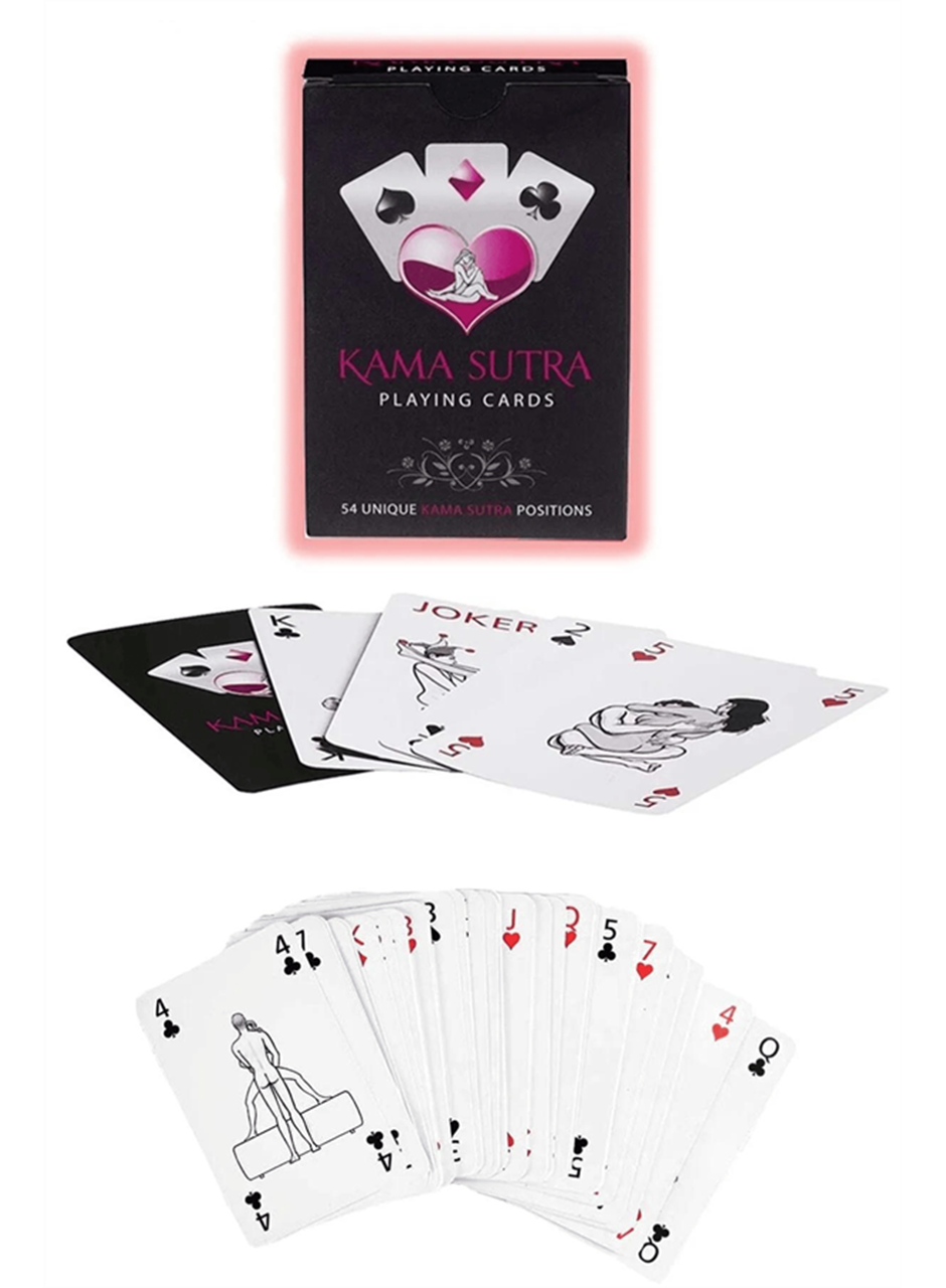 Sexy Görselli Oyun Kartı Kama Sutra Kelepçe Kırbaç Set