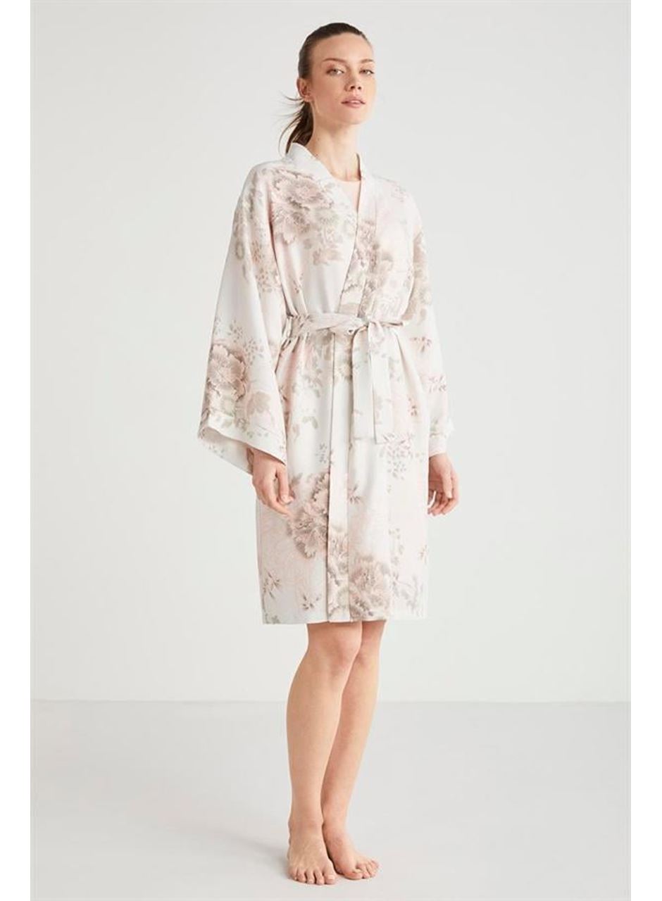 Catherine's Çiçek Desen 2'li Sabahlık Gecelik Takımı