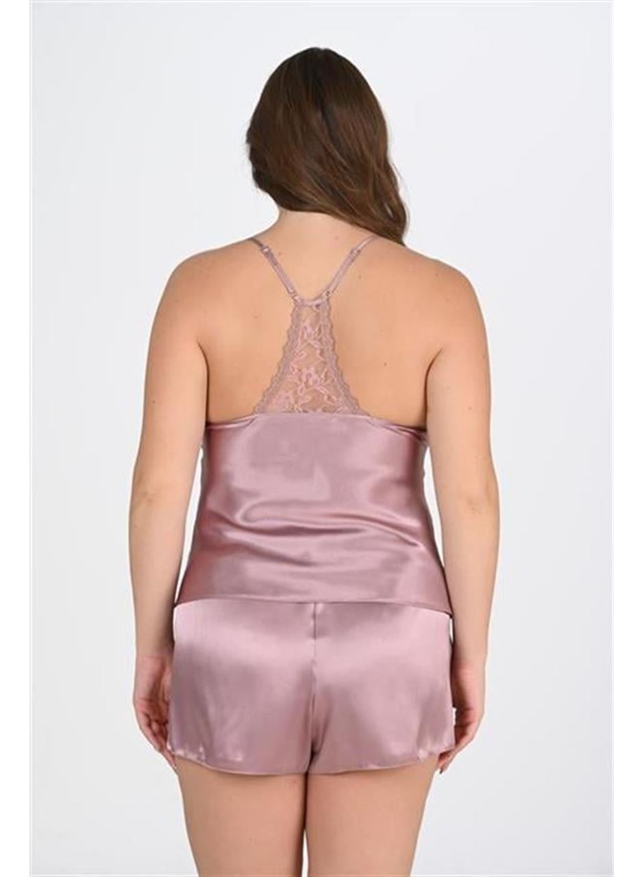 Büyük Beden Vizon Şort Takımı