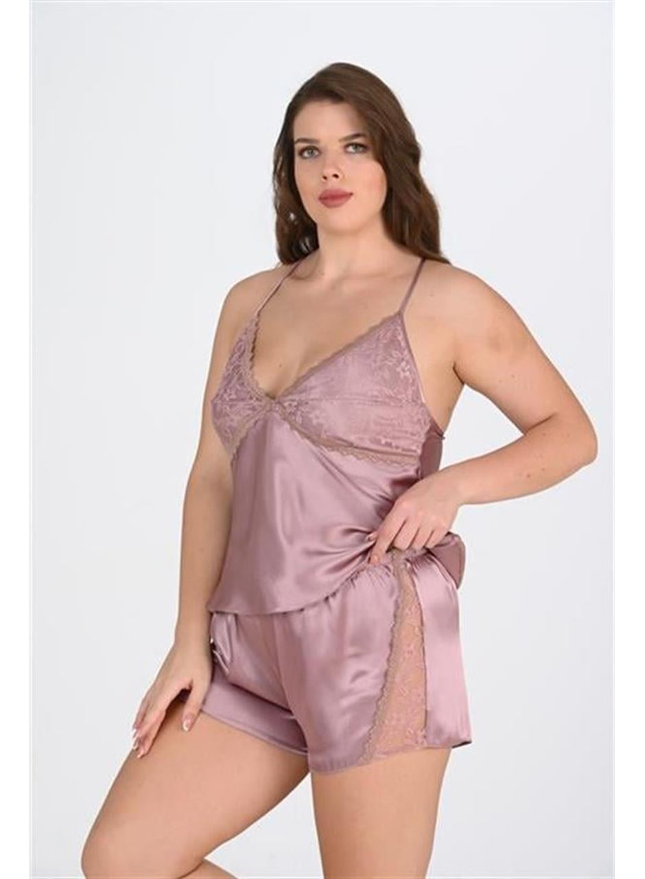 Büyük Beden Vizon Şort Takımı