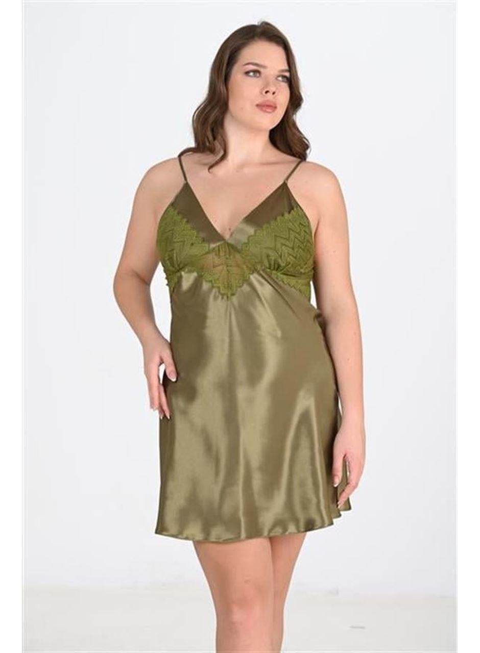 Büyük Beden Haki Gecelik 2104