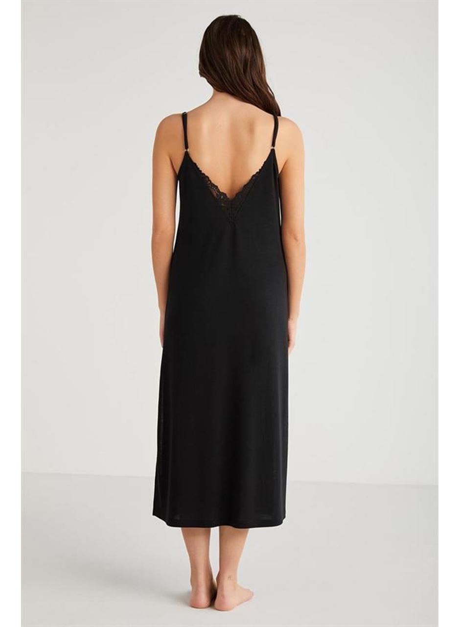 Penye Mood %100  Viskon Çiçek Desen 2'li Sabahlık Gecelik Takımı