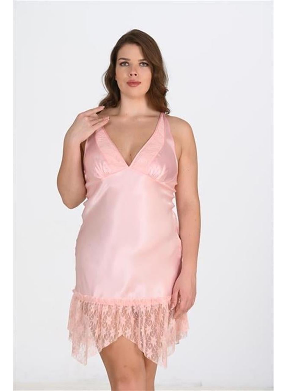 Büyük Beden Somon Gecelik 2112