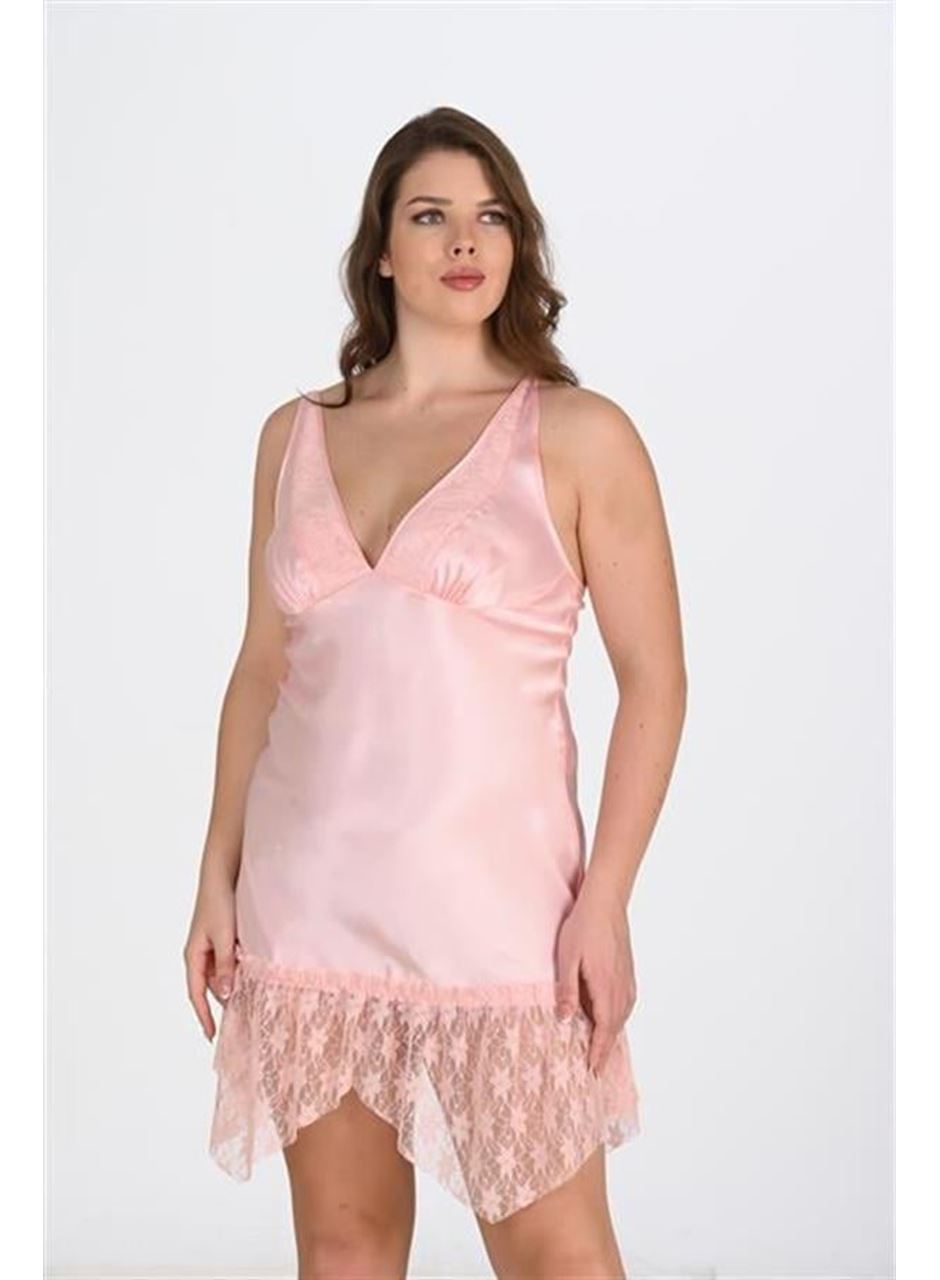 Büyük Beden Somon Gecelik 2112