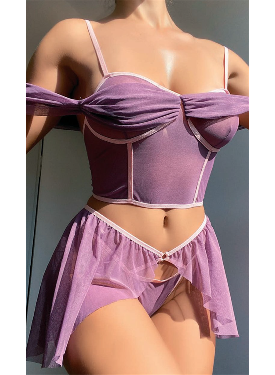 Mor Fantezi Kleopatra Kostümü