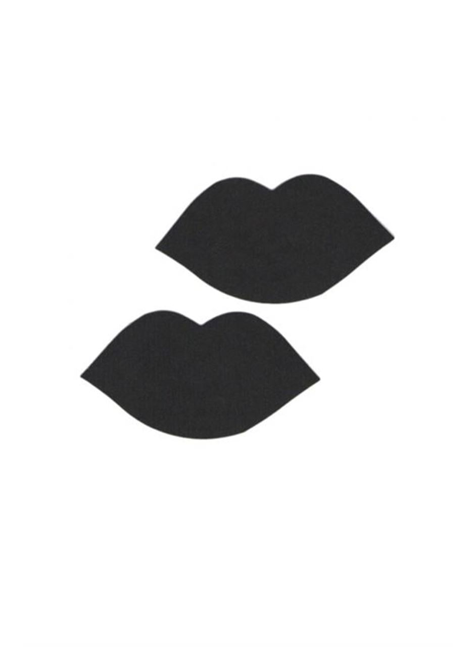 Siyah Dudak Şeklinde Fantezi Göğüs Ucu Kapatıcı