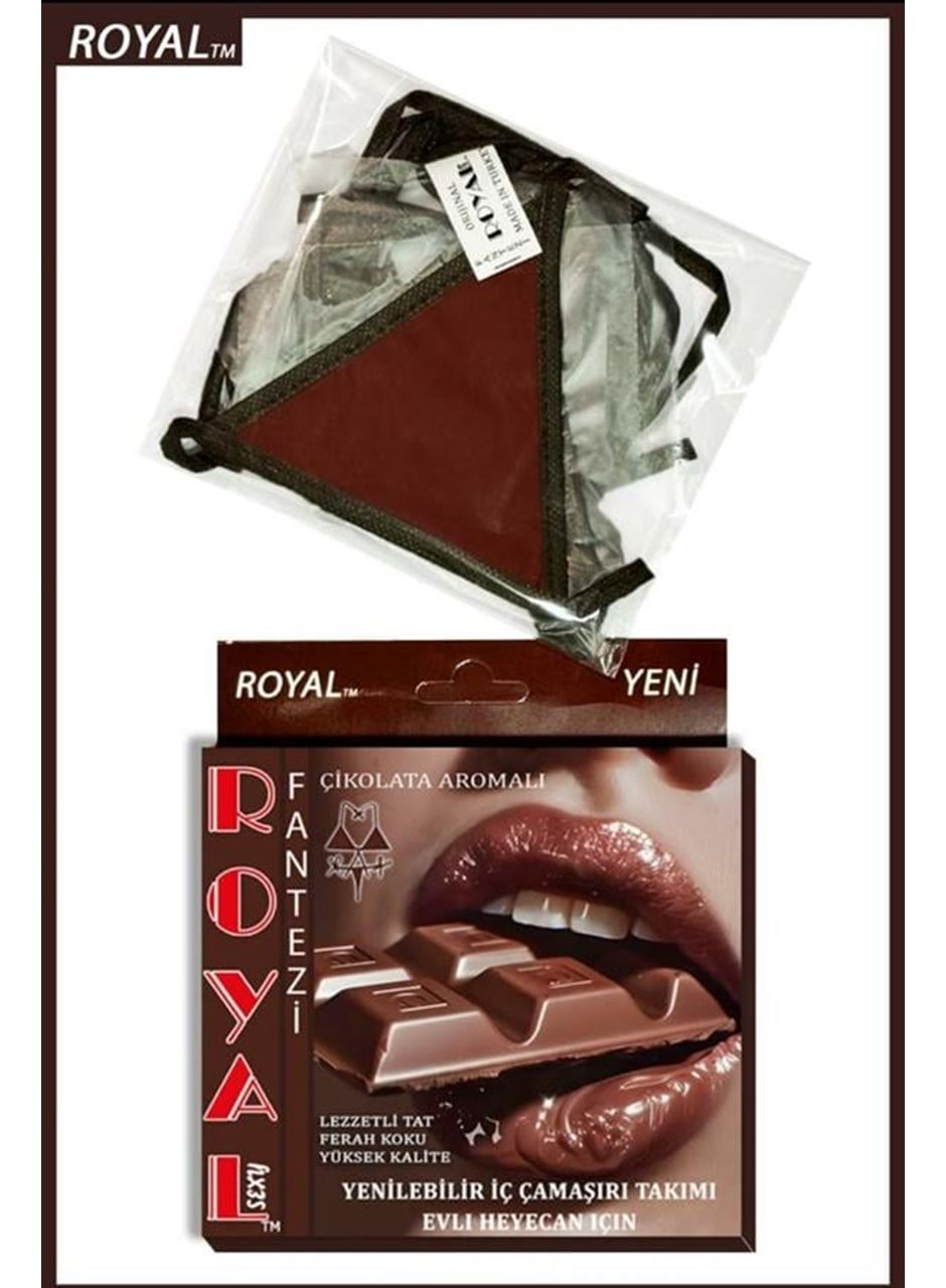 Fantezi Tüketilebilen Yenilebilir Çikolatalı Aromalı İç Çamaşırı Takımı