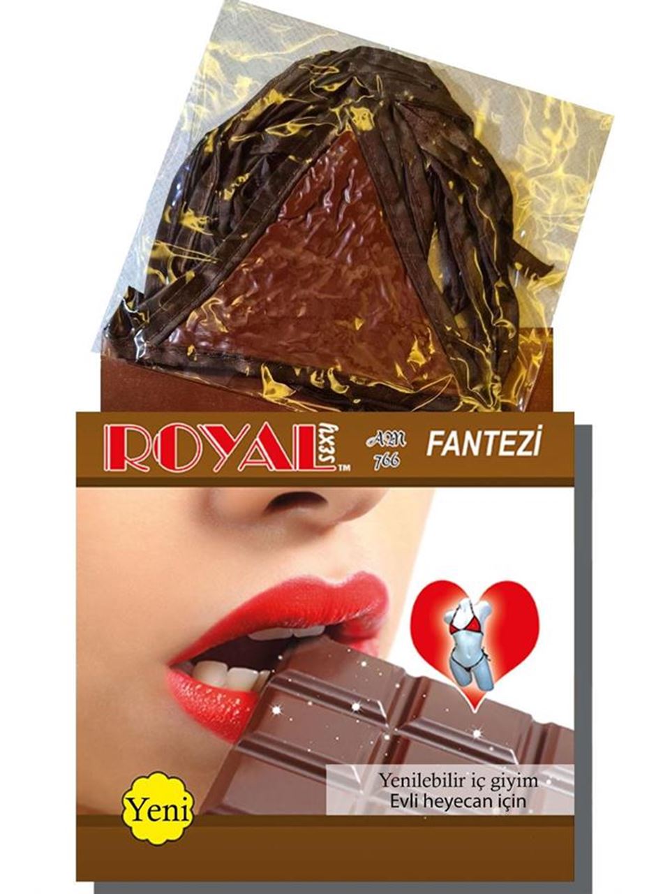 Fantezi Tüketilebilen Yenilebilir Çikolatalı Aromalı İç Çamaşırı Takımı