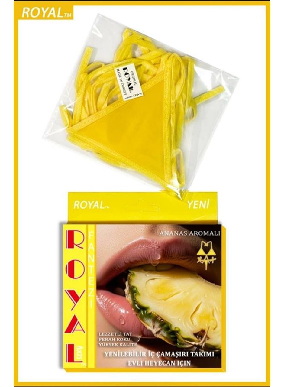 Fantezi Tüketilebilen Yenilebilir Ananas Aromalı İç Çamaşırı Takımı