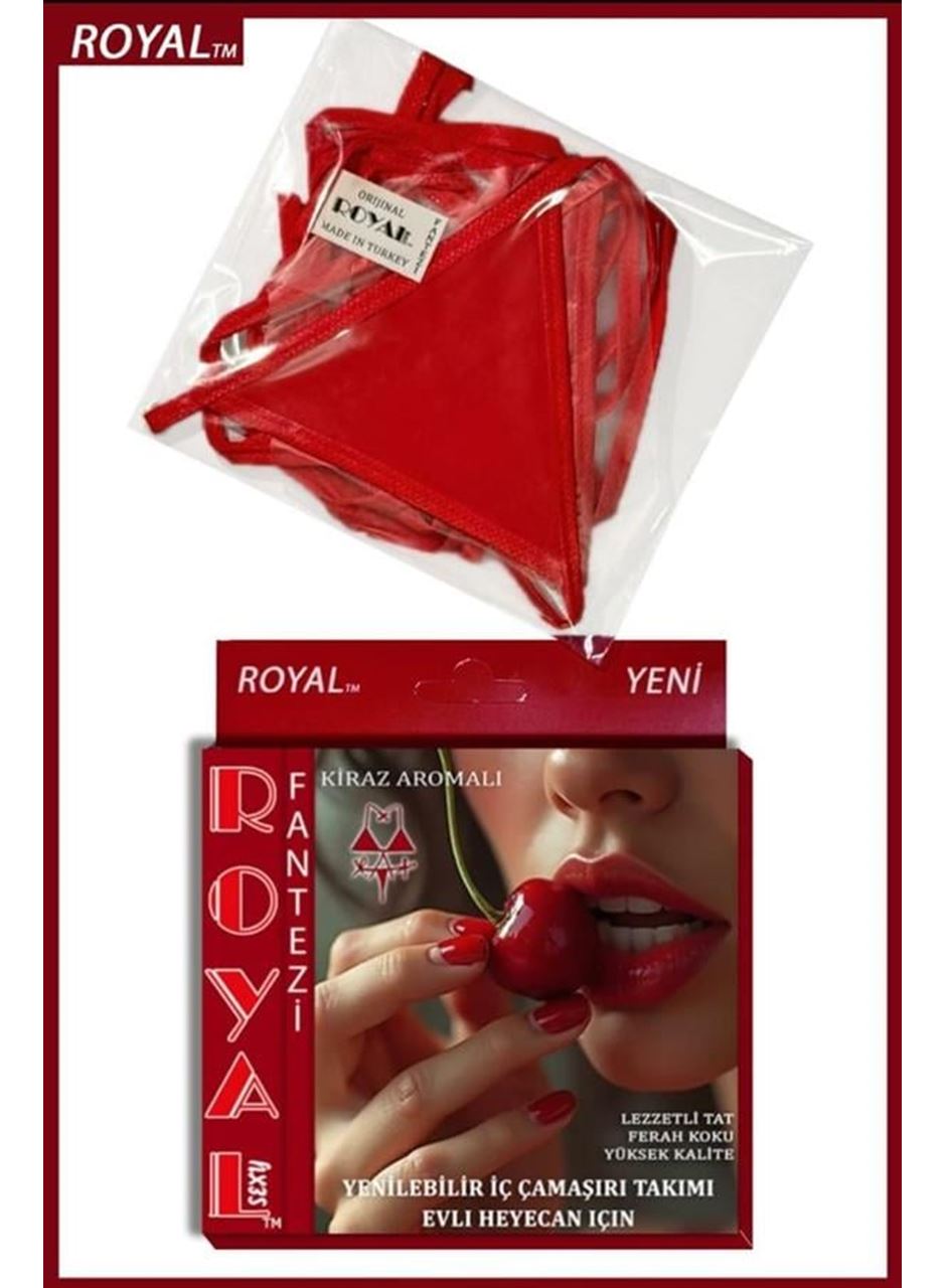 Fantezi Tüketilebilen Yenilebilir Kiraz Aromalı İç Çamaşırı Takımı