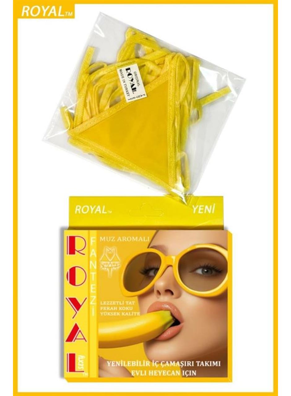 Fantezi Tüketilebilen Yenilebilir Muz Aromalı İç Çamaşırı Takımı