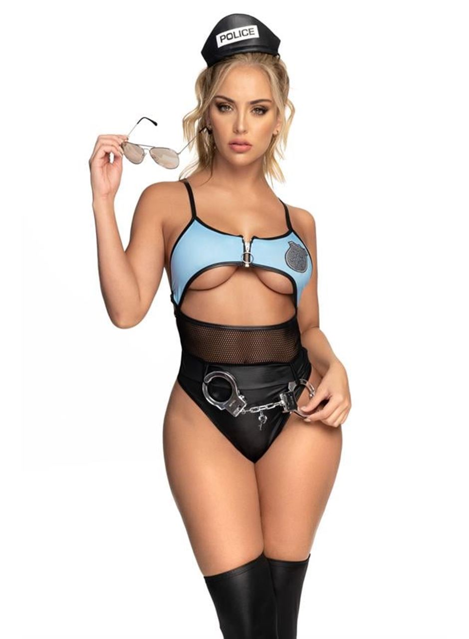 File Detaylı Fantezi Polis Kız Kostümü