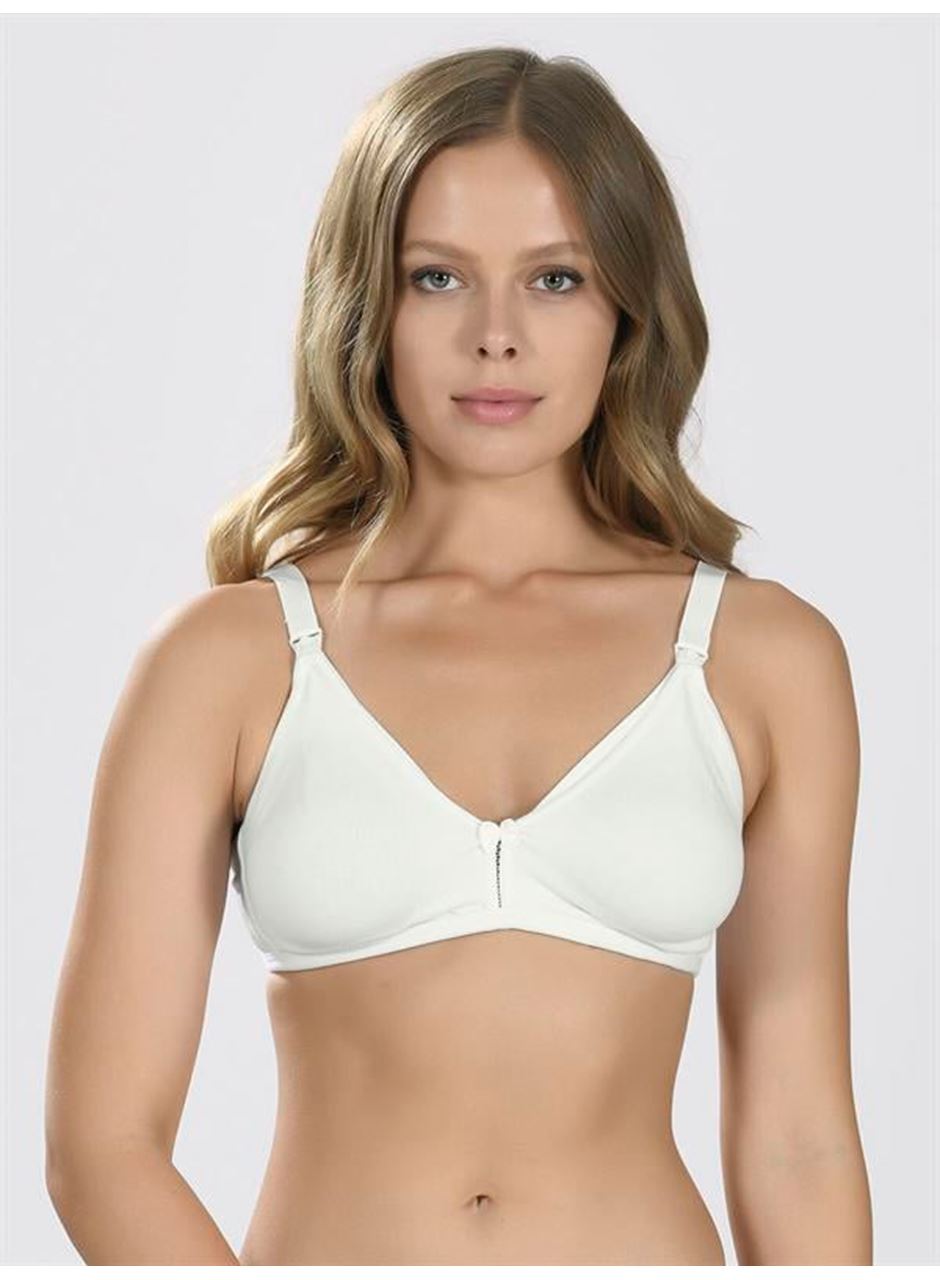 Ekru Dikişsiz Emzirme Sütyeni