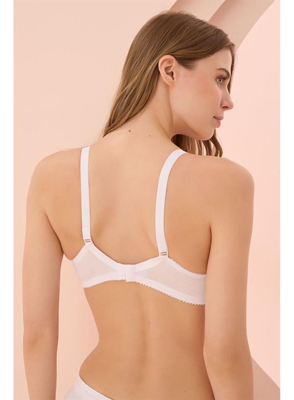 Beyaz Penye Minimizer Toparlayıcı Sütyen
