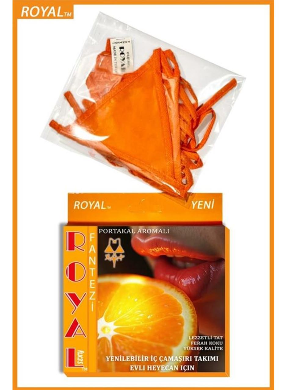 Fantezi Tüketilebilen Yenilebilir Portakal Aromalı İç Çamaşırı Takımı