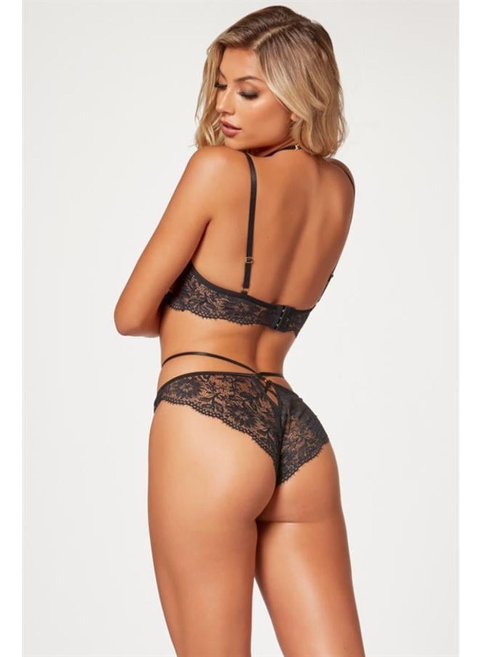 Bordo Dantel İşlemeli Fantezi Sütyen Külot Takımı