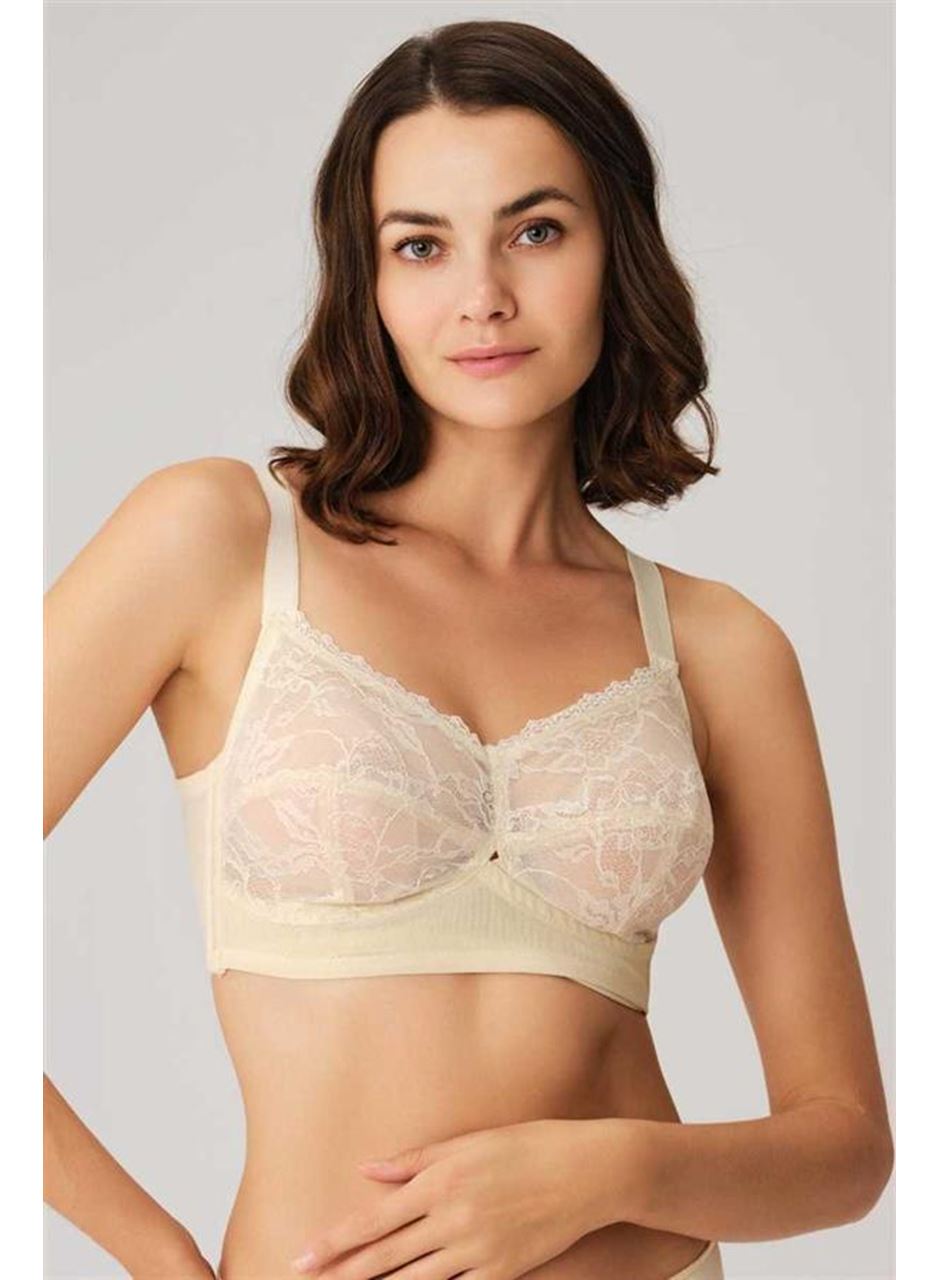 Balenli Desteksiz Dolgusuz Toparlayıcı Dantelli Küçültücü Sütyen