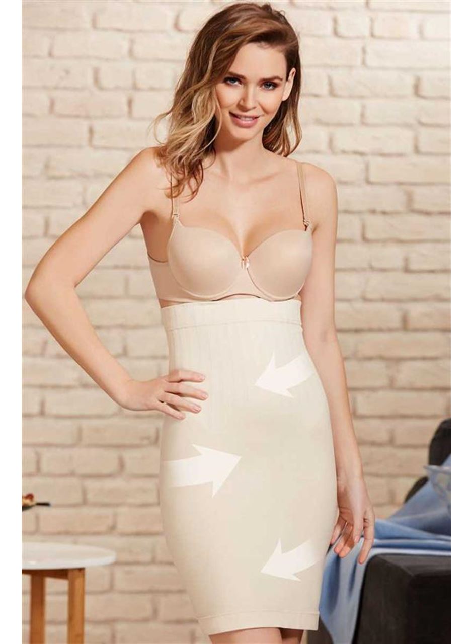 Toparlayıcı Vücut İnceltici Dikişsiz Yüksek Bel Etek Korse