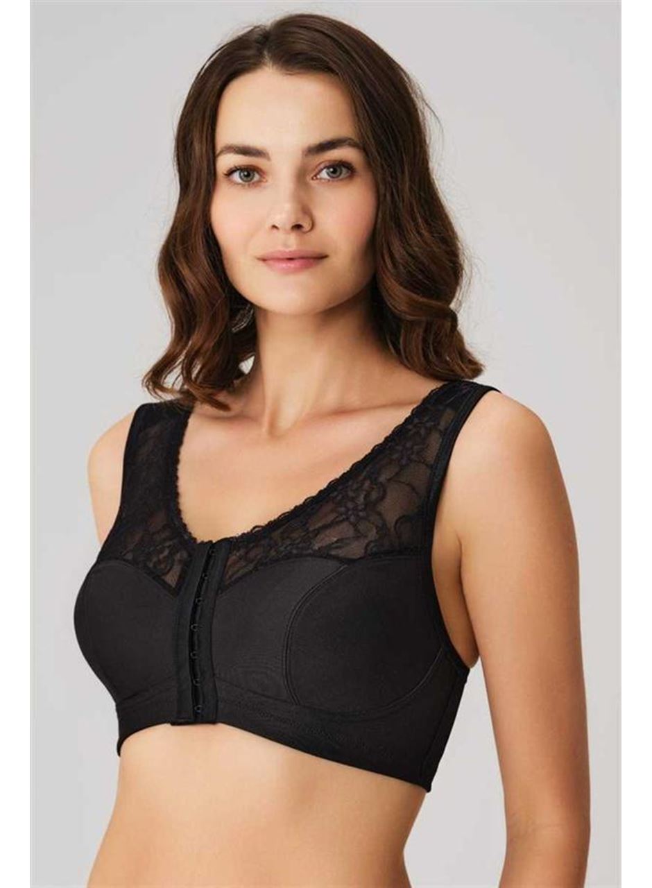 Balensiz Desteksiz Dolgusuz Geniş Askılı Toparlayıcı Önden Açılan Sırt Destekli Küçültücü Sütyen