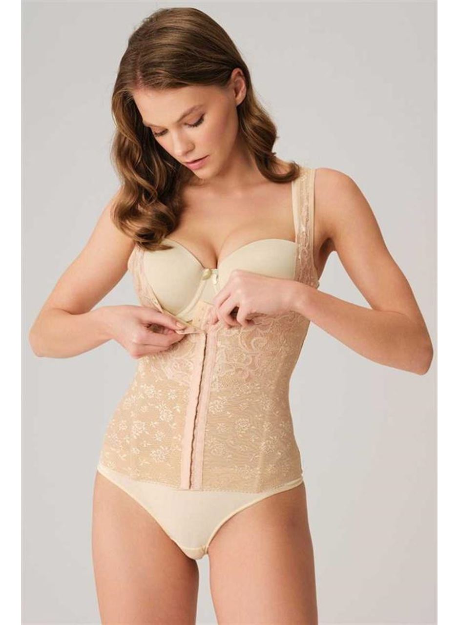 Toparlayıcı Bel İnceltici Dikişli Büyük Beden Kancalı Geniş Askı Sıkı Yelek Korse