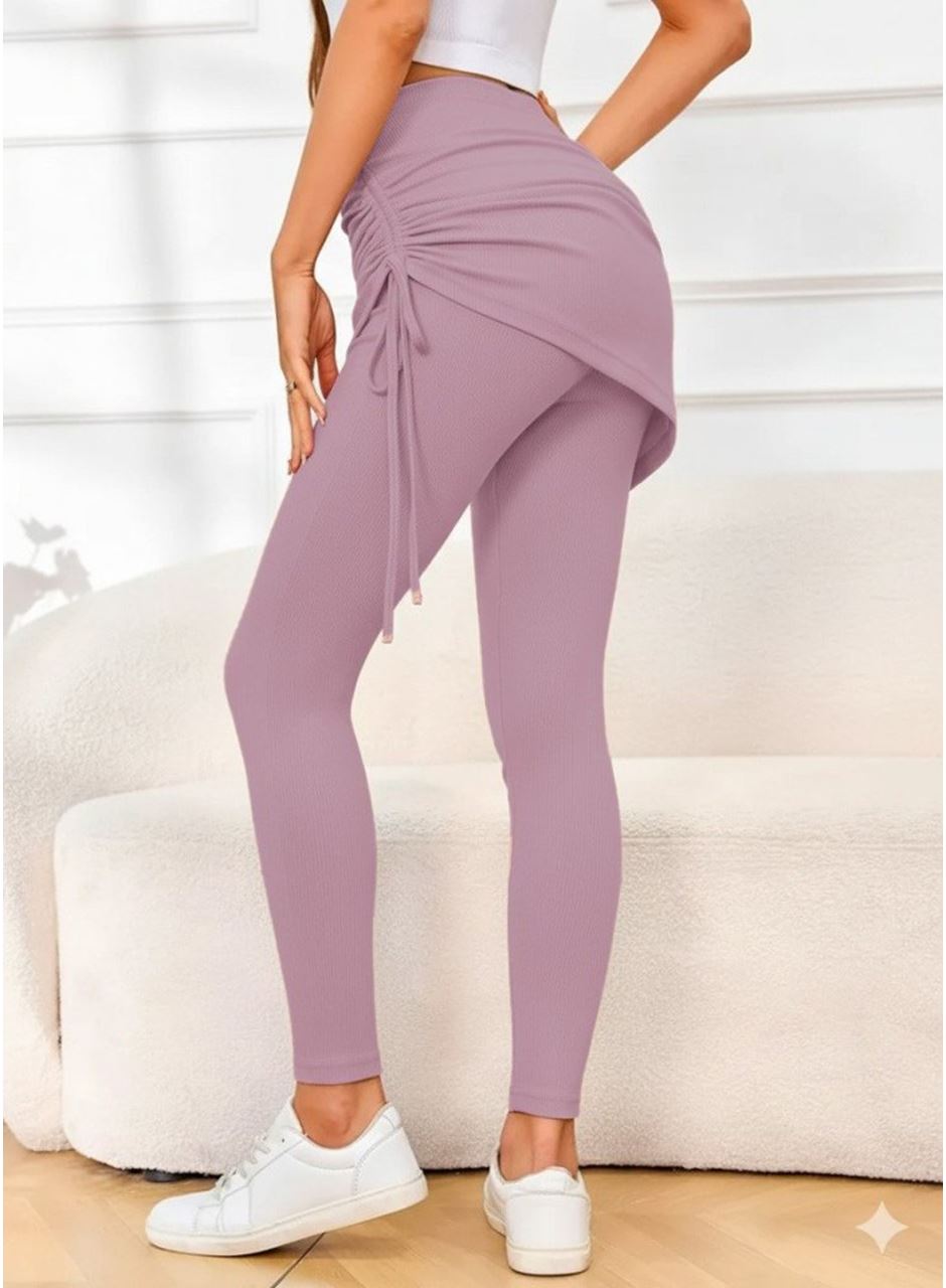 Kadın Yüksek Bel Yandan Büzgülü Alttan Uzun Kaşkorse Tayt Etek