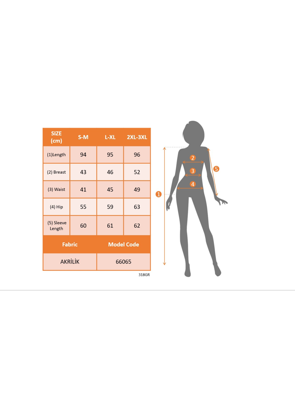 Kadın Uzun Kollu Balıkçı Yaka Salaş Kusa Akrilik Elbise