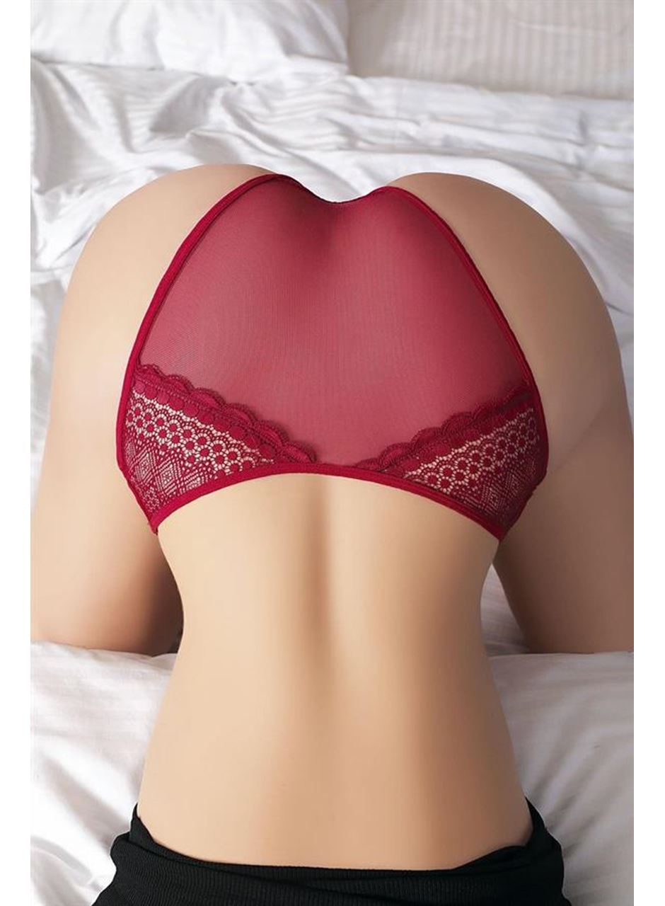 Transparan Dantel Detaylı Bordo Külot