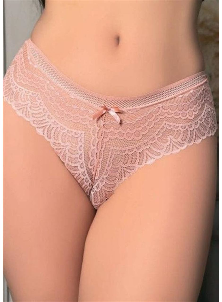 Pudra Dantelli Desenli Fantezi Külot