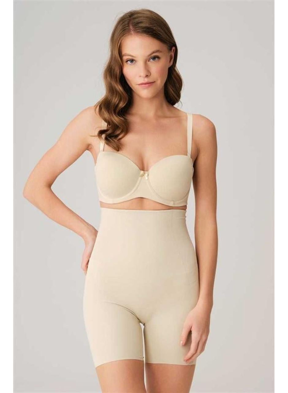 Kadın Mikro Kumaş Beli Yapıştırma Paçaları Silikon Bantlı Paçalı Sıkı Şort Korse (2848)