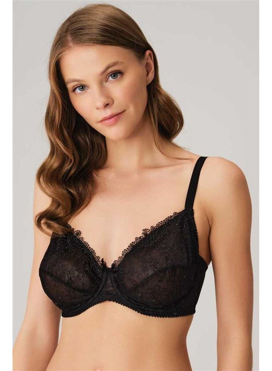 Kadın Balenli Desteksiz Dolgusuz Toparlayıcı Dantelli Küçültücü Sütyen (3634)