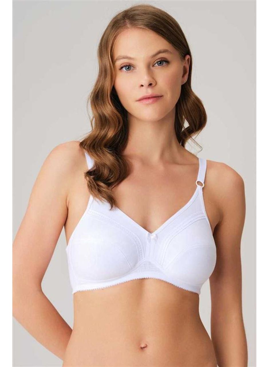 Kadın Pamuklu Balensiz Desteksiz Dolgusuz Toparlayıcı Küçültücü Sütyen (3714)