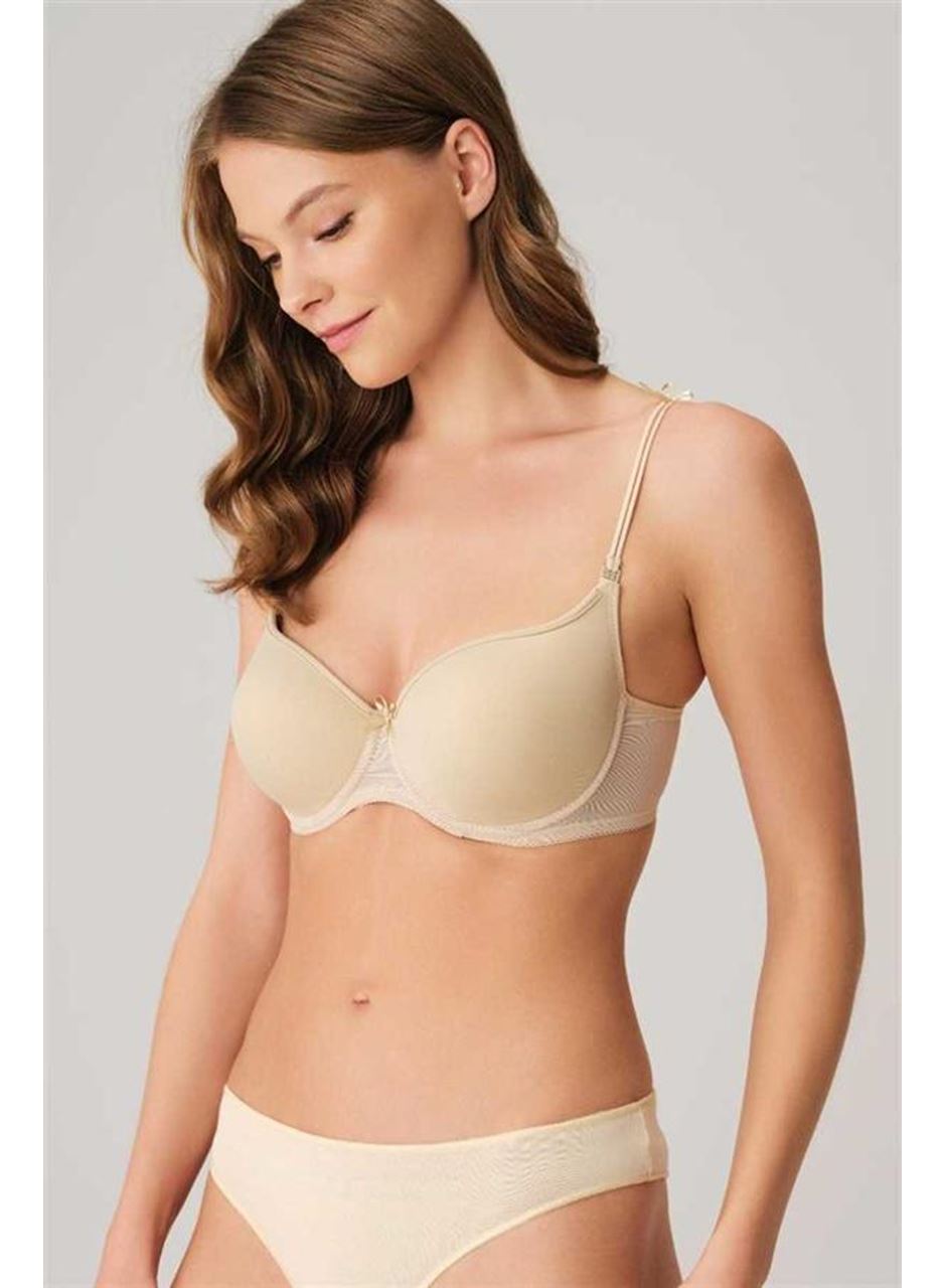 Kadın Balenli Desteksiz Dolgusuz Askıları Çıkabilen Yumuşak Süngerli Günlük Klasik T-Shirt Sütyeni (3106)